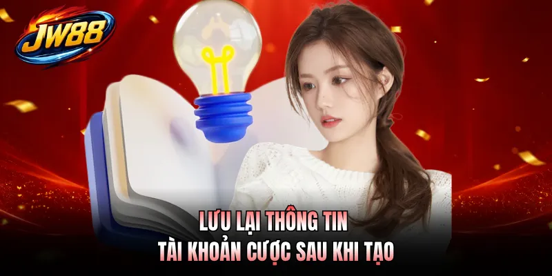 Lưu lại thông tin tài khoản cược sau khi tạo