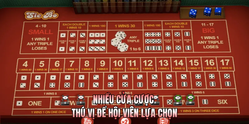 Nhiều cửa cược thú vị để hội viên lựa chọn